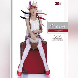 Young Lady Easter Flower Lavender Tights Fiore NWT